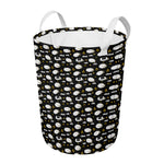 Sleeping Sheep Pattern Print Round Laundry Basket