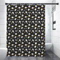 Sleeping Sheep Pattern Print Shower Curtain