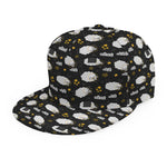 Sleeping Sheep Pattern Print Snapback Cap