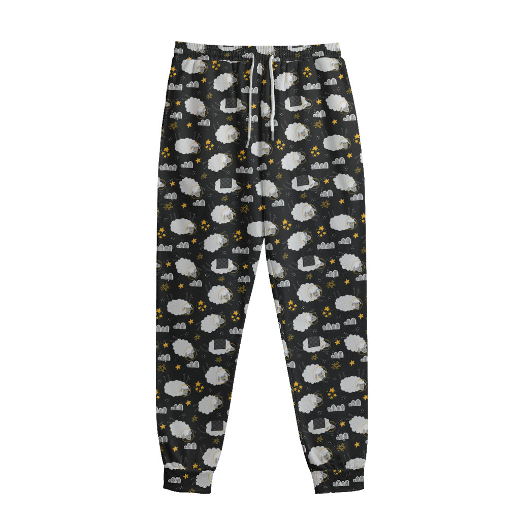 Sleeping Sheep Pattern Print Sweatpants