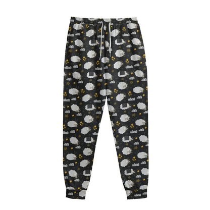 Sleeping Sheep Pattern Print Sweatpants