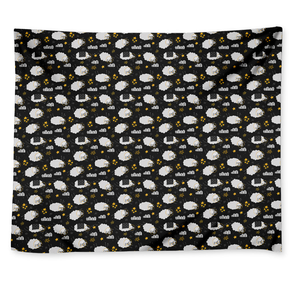 Sleeping Sheep Pattern Print Tapestry