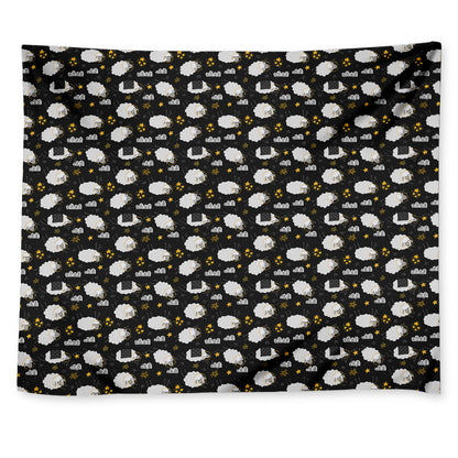 Sleeping Sheep Pattern Print Tapestry