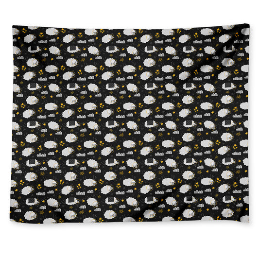 Sleeping Sheep Pattern Print Tapestry