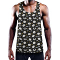 Sleeping Sheep Pattern Print Men's Workout Tank Top