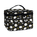 Sleeping Sheep Pattern Print Travel Makeup Bag