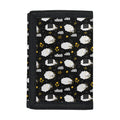 Sleeping Sheep Pattern Print Trifold Wallet