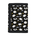 Sleeping Sheep Pattern Print Trifold Wallet