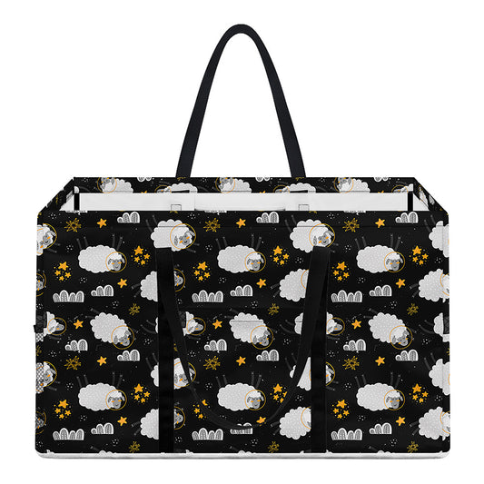 Sleeping Sheep Pattern Print Utility Tote Bag