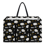 Sleeping Sheep Pattern Print Utility Tote Bag