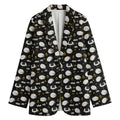 Sleeping Sheep Pattern Print Women's Cotton Blazer