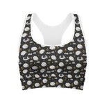 Sleeping Sheep Pattern Print Women's Sports Bra