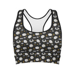 Sleeping Sheep Pattern Print Women's Sports Bra