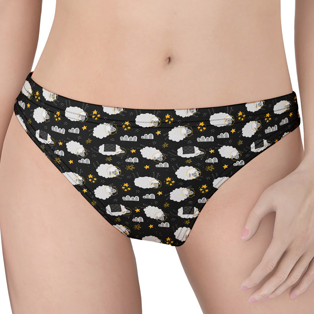 Sleeping Sheep Pattern Print Women's Thong