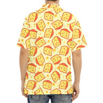 Slice Of Cheese Pattern Print Aloha Shirt