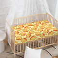 Slice Of Cheese Pattern Print Baby Crib Sheet