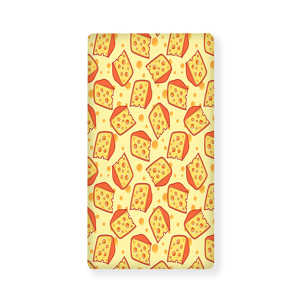 Slice Of Cheese Pattern Print Baby Crib Sheet