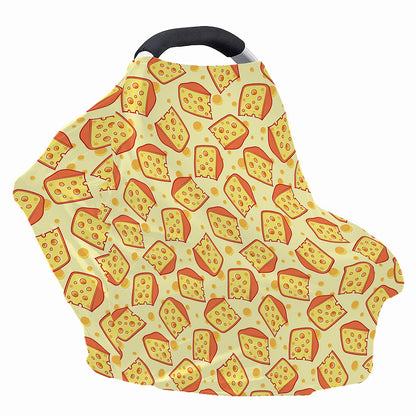 Slice Of Cheese Pattern Print Baby Seat Cover