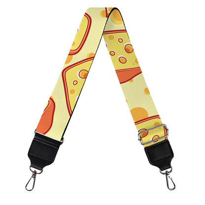 Slice Of Cheese Pattern Print Bag Strap