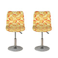 Slice Of Cheese Pattern Print Bar Stool Covers
