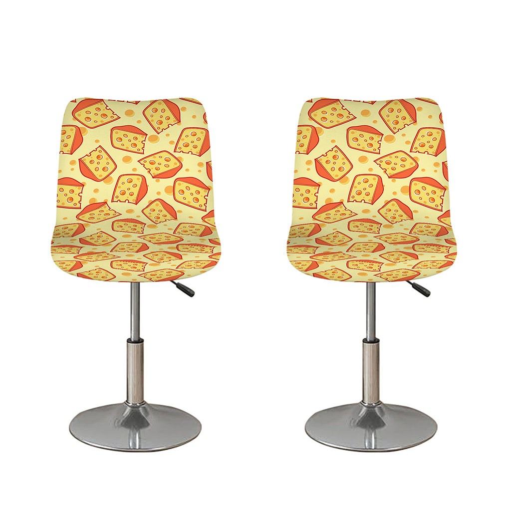 Slice Of Cheese Pattern Print Bar Stool Covers