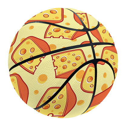 Slice Of Cheese Pattern Print Basketball