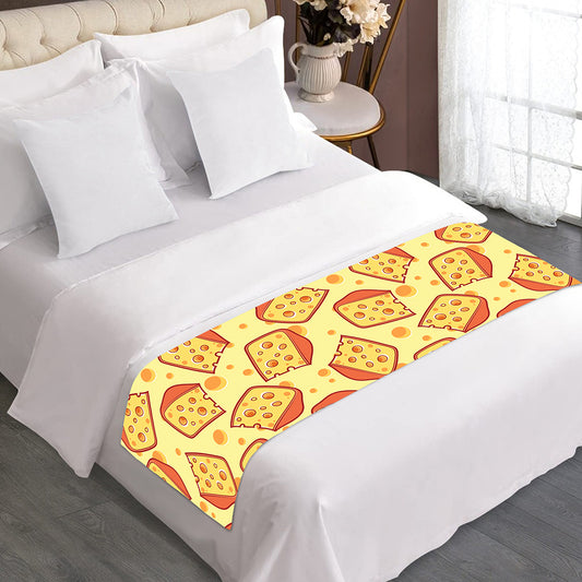 Slice Of Cheese Pattern Print Bed Runner