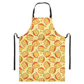 Slice Of Cheese Pattern Print Bib Apron With Pocket