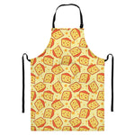 Slice Of Cheese Pattern Print Bib Apron With Pocket