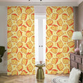 Slice Of Cheese Pattern Print Dimout Pencil Pleat Curtains