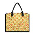 Slice Of Cheese Pattern Print Canvas Tote Bag