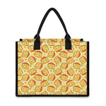 Slice Of Cheese Pattern Print Canvas Tote Bag