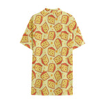 Slice Of Cheese Pattern Print Cotton Hawaiian Shirt