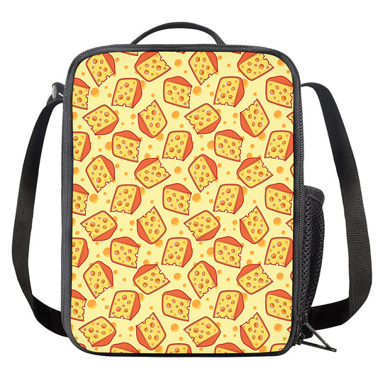 Slice Of Cheese Pattern Print Crossbody Lunch Bag