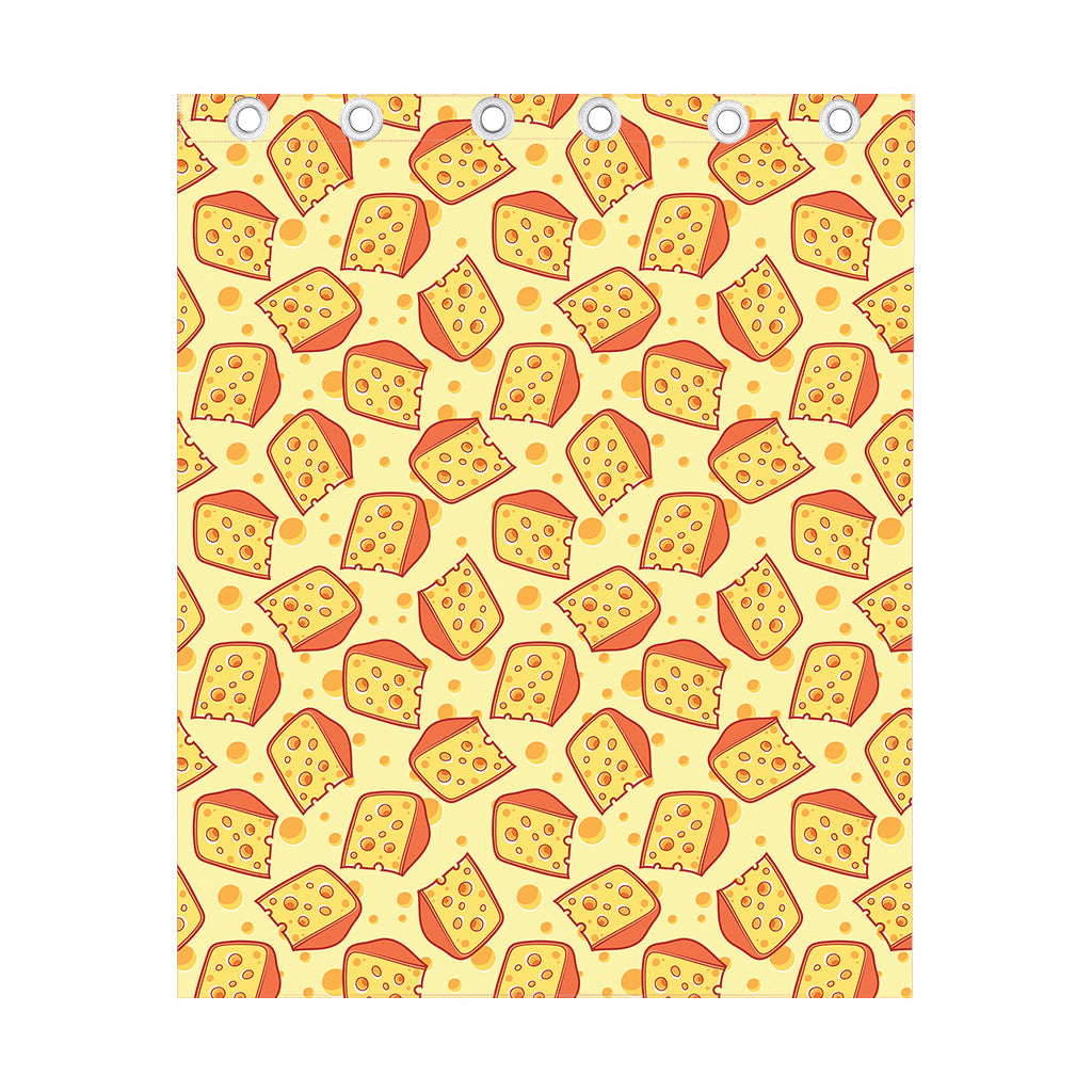 Slice Of Cheese Pattern Print Curtain