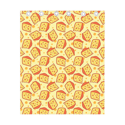 Slice Of Cheese Pattern Print Curtain