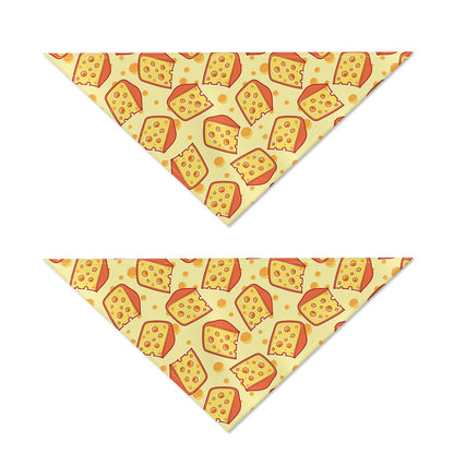 Slice Of Cheese Pattern Print Dog Bandana