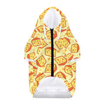 Slice Of Cheese Pattern Print Dog Zip Up Hoodie