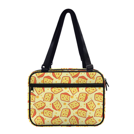 Slice Of Cheese Pattern Print Double Strap Bible Bag