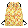 Slice Of Cheese Pattern Print Drawstring Backpack