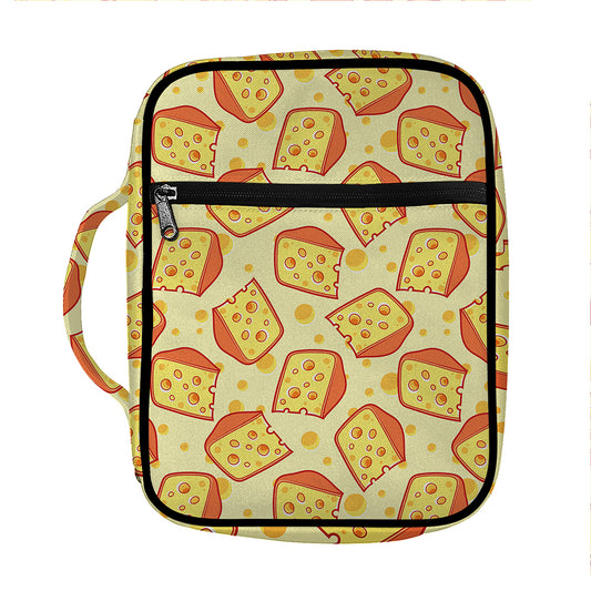 Slice Of Cheese Pattern Print Front Pocket Bible Bag