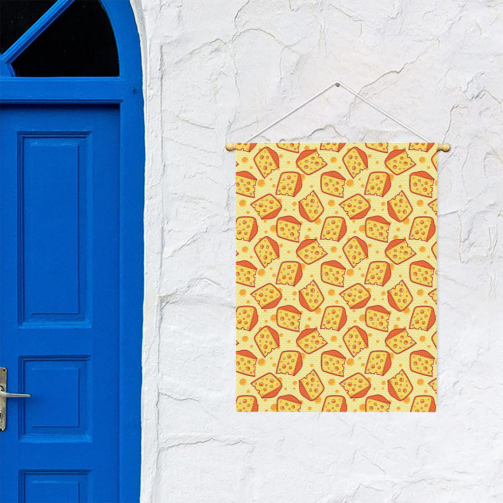 Slice Of Cheese Pattern Print Garden Flag