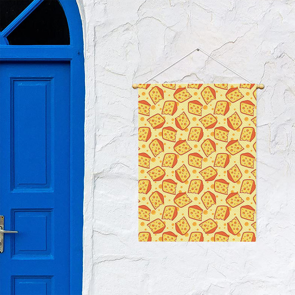 Slice Of Cheese Pattern Print Garden Flag