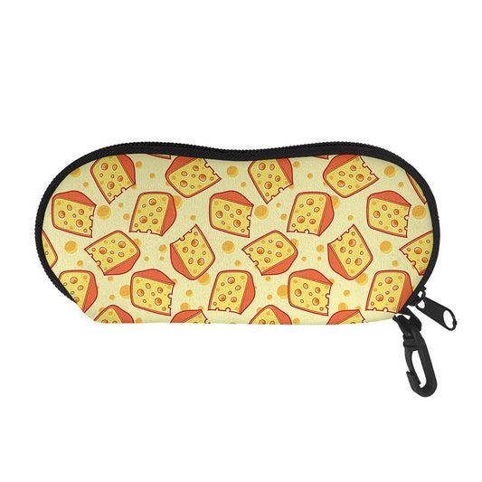 Slice Of Cheese Pattern Print Glasses Case