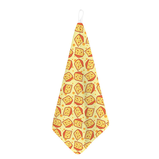 Slice Of Cheese Pattern Print Hand Towel