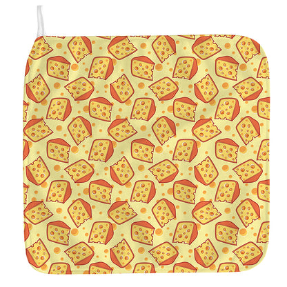 Slice Of Cheese Pattern Print Hand Towel