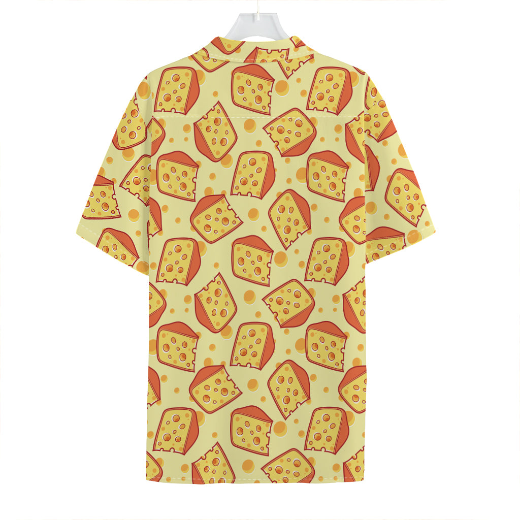 Slice Of Cheese Pattern Print Hawaiian Shirt