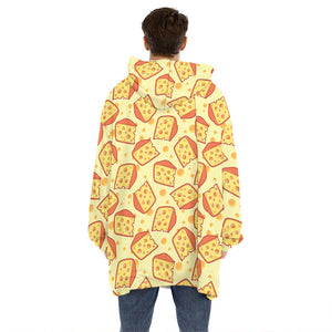 Slice Of Cheese Pattern Print Hoodie Blanket