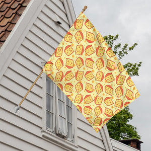 Slice Of Cheese Pattern Print House Flag