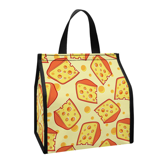 Slice Of Cheese Pattern Print Insulated Lunch Tote
